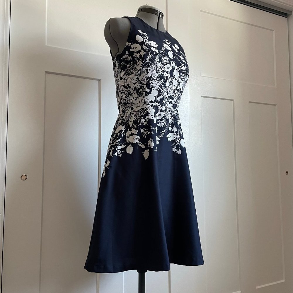 Donna Morgan Navy Fit-and-Flare dress - Picture 5 of 16